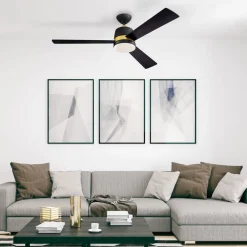 Loftventilatorer ^ Westinghouse Tristan ventilator sort/kirsebær