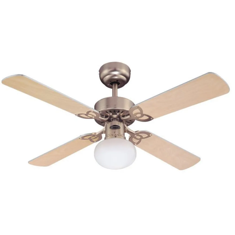 Westinghouse Loftventilatorer > Vegas ventilator m. lys Lys, aluminium b.