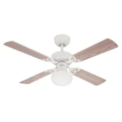 Loftventilatorer ^ Westinghouse Vegas ventilator, lys, hvid/fyr
