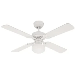 Loftventilatorer ^ Westinghouse Vegas ventilator, lys, hvid/fyr