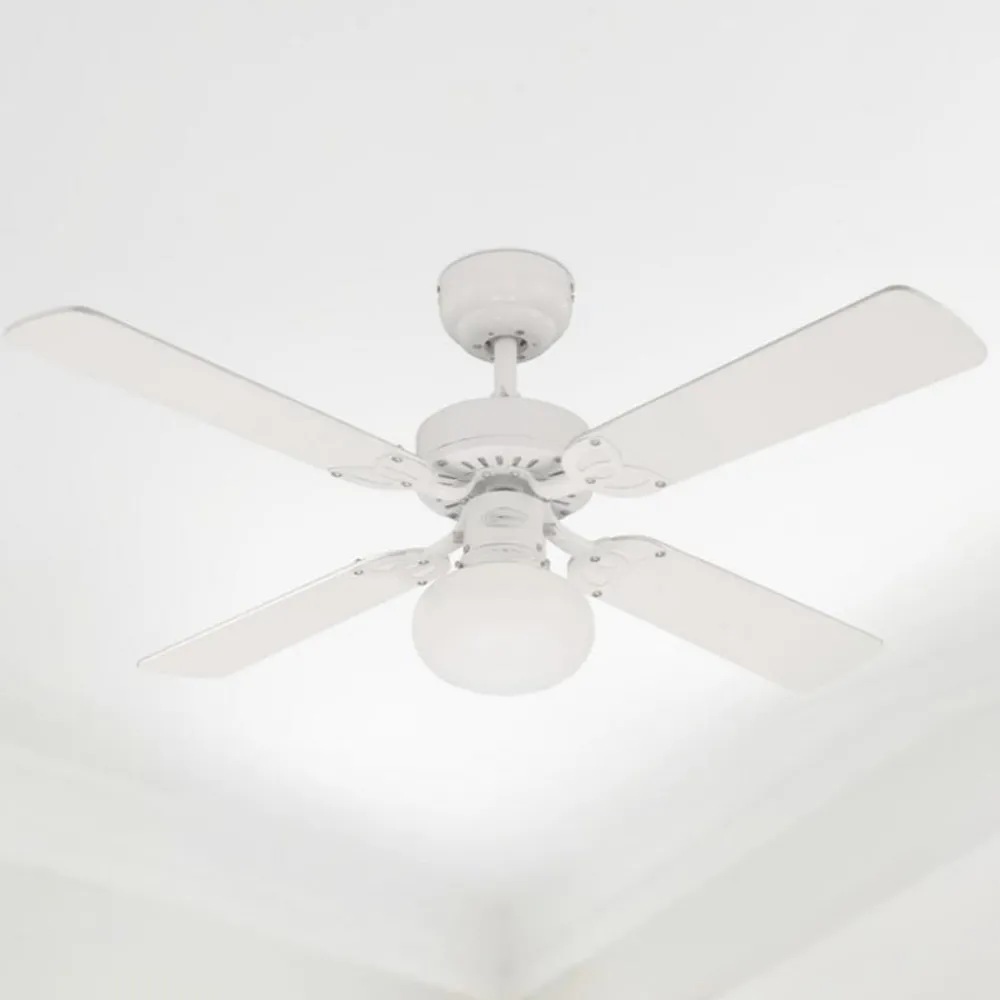 Loftventilatorer ^ Westinghouse Vegas ventilator, lys, hvid/fyr