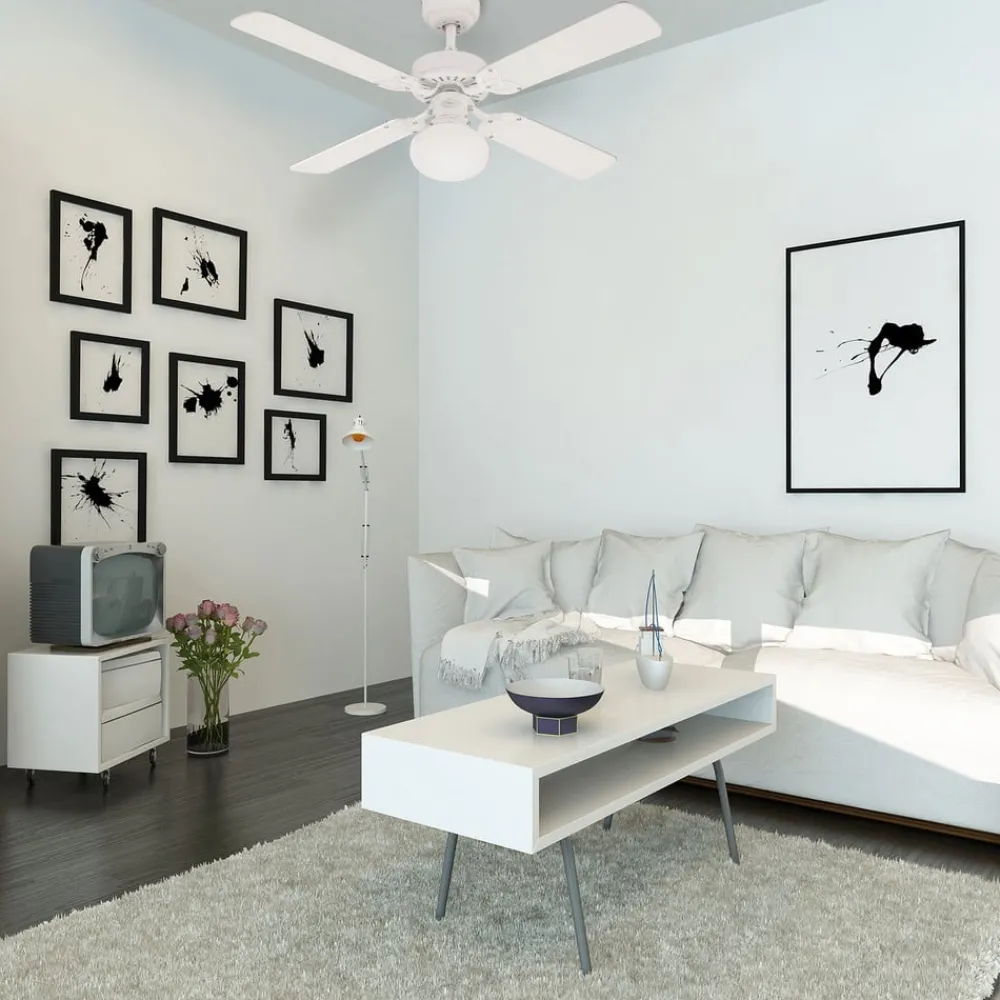 Loftventilatorer ^ Westinghouse Vegas ventilator, lys, hvid/fyr