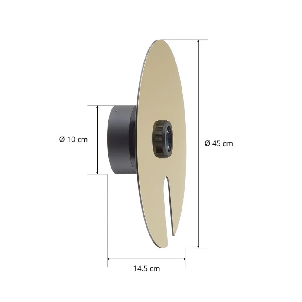 Wever & Ducré Lighting Væglamper > WEVER & DUCRÉ Mirro 1.0 væg 30 cm sort/guld