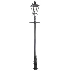 Gadebelysning ^ Elstead Wilmslow gadelampe, sort, 1 lyskilde, højde 82,5cm