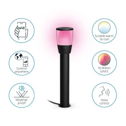 Gadebelysning ^ WiZ Elpas LED-gadelampe sort RGBW udvidelse