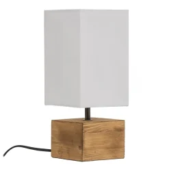 Reality Leuchten Bordlamper > Woody bordlampe med træfod, 12 cm x 12 cm