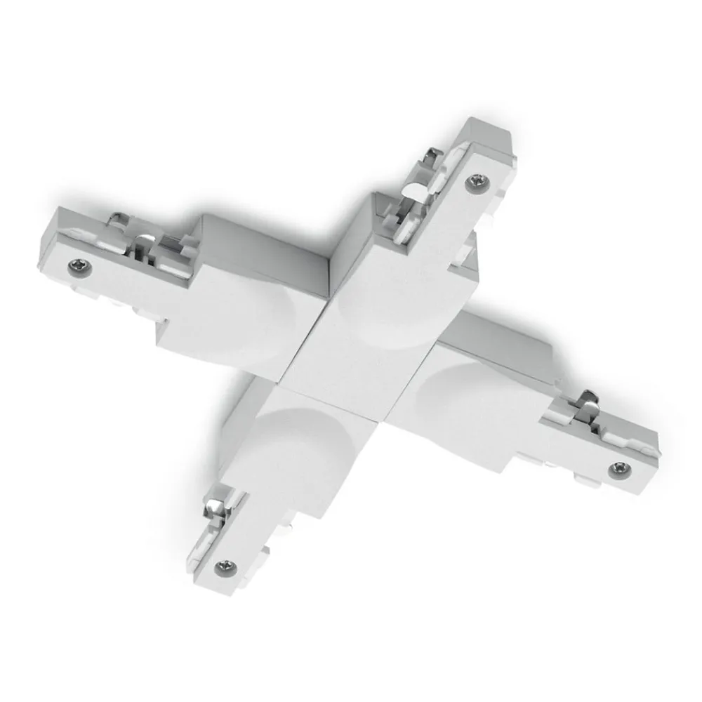 Trio Lighting Skinnesystem > X-connector DUOline 2-fase skinne, hvid mat