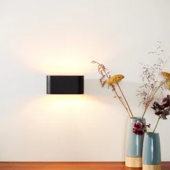 Lucide Væglamper|Væglamper > Xera væglampe, oval, sort