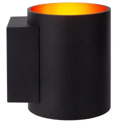 Væglamper ^ Lucide Xera væglampe, sort, Ø 8 cm, up/downlight, aluminium