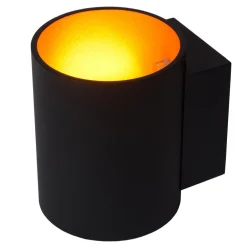 Væglamper ^ Lucide Xera væglampe, sort, Ø 8 cm, up/downlight, aluminium