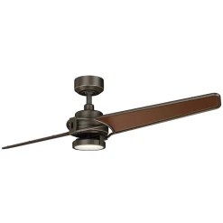 Loftventilatorer ^ KICHLER Xety LED-loftventilator, olieret bronze, børstet