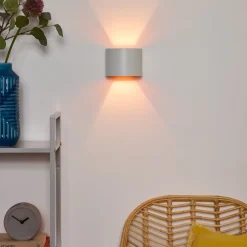 Væglamper|Væglamper ^ Lucide Xio LED-væglampe, bredde 13 cm, hvid
