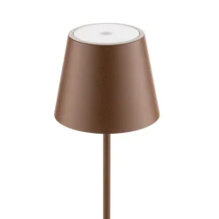 Zafferano Dekorationsbelysning|Terrassebelysning > Poldina LED-bordlampe med genopladeligt batteri, mat, brun