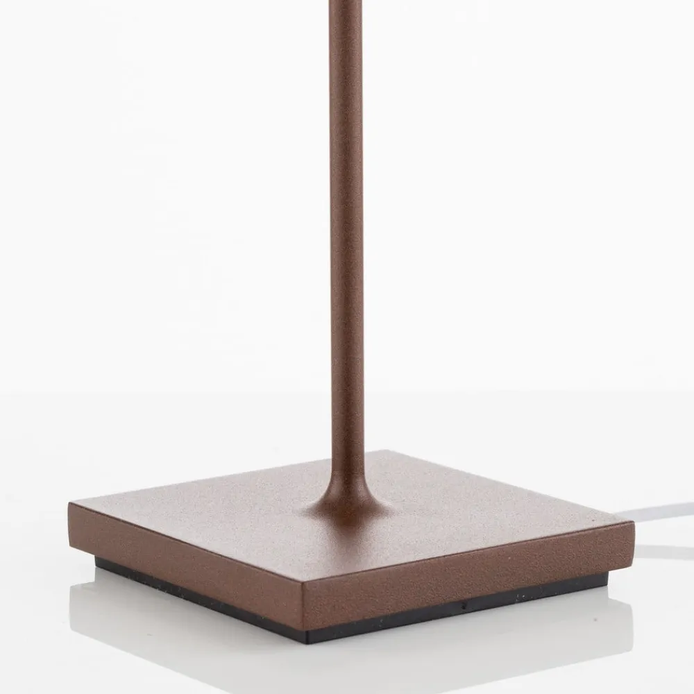 Zafferano Dekorationsbelysning|Terrassebelysning > Poldina LED-bordlampe med genopladeligt batteri, mat, brun