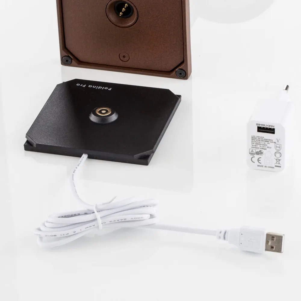 Zafferano Dekorationsbelysning|Terrassebelysning > Poldina LED-bordlampe med genopladeligt batteri, mat, brun