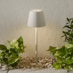 Zafferano Udendørs Spot > Poldina LED jordspydslampe, genopladelig, grå