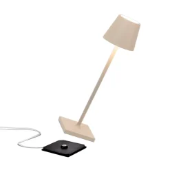Dekorationsbelysning|Bordlamper ^ Zafferano Poldina mikro batterilampe IP65 sand