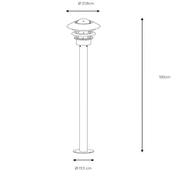 Lucide Gadebelysning > Zico pullertlampe af aluminium, sort