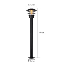 Lucide Gadebelysning > Zico pullertlampe af aluminium, sort