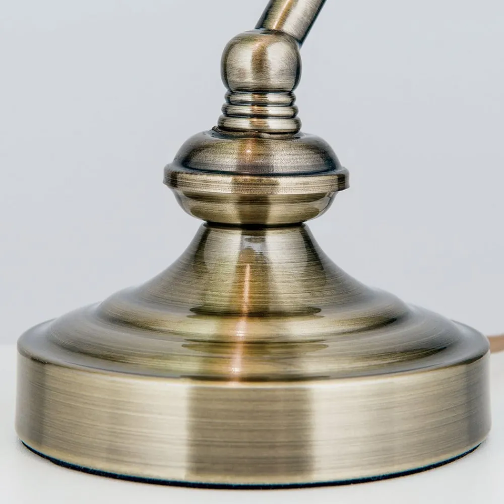 Arbejdsrum/Kontor|Bordlamper ^ ORION Zora - bank bordlampe med grøn glasskærm