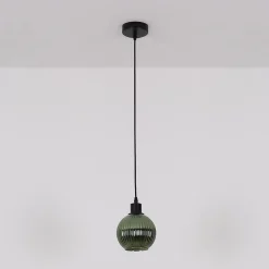Globo Pendellamper > Zumba-pendel, bronzefarvet, Ø 15 cm, glas
