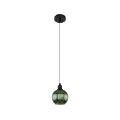 Pendellamper ^ Globo Zumba pendel, grøn, Ø 15 cm, glas