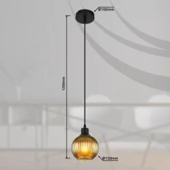 Pendellamper ^ Globo Zumba pendel, grøn, Ø 15 cm, glas