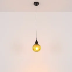 Pendellamper ^ Globo Zumba pendel, grøn, Ø 15 cm, glas