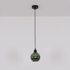 Pendellamper ^ Globo Zumba pendel, grøn, Ø 15 cm, glas