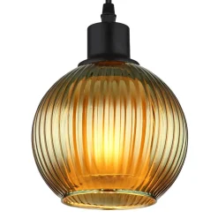Pendellamper ^ Globo Zumba pendel, grøn, Ø 15 cm, glas